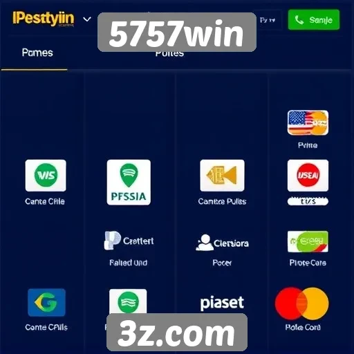 Alternativas de pagamento no 5757win